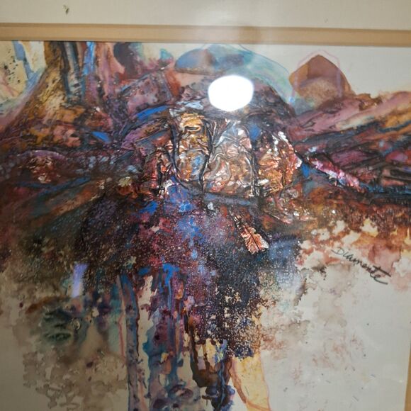 A Diamente Original  Painting Modern Art Abstract Mixed Media Sensory Appeal - Picture 2 of 11